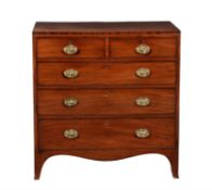 A George III mahogany chest of drawers