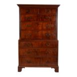 A George III mahogany chest on chest