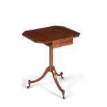 Y A mahogany and tulipwood banded Pembroke table