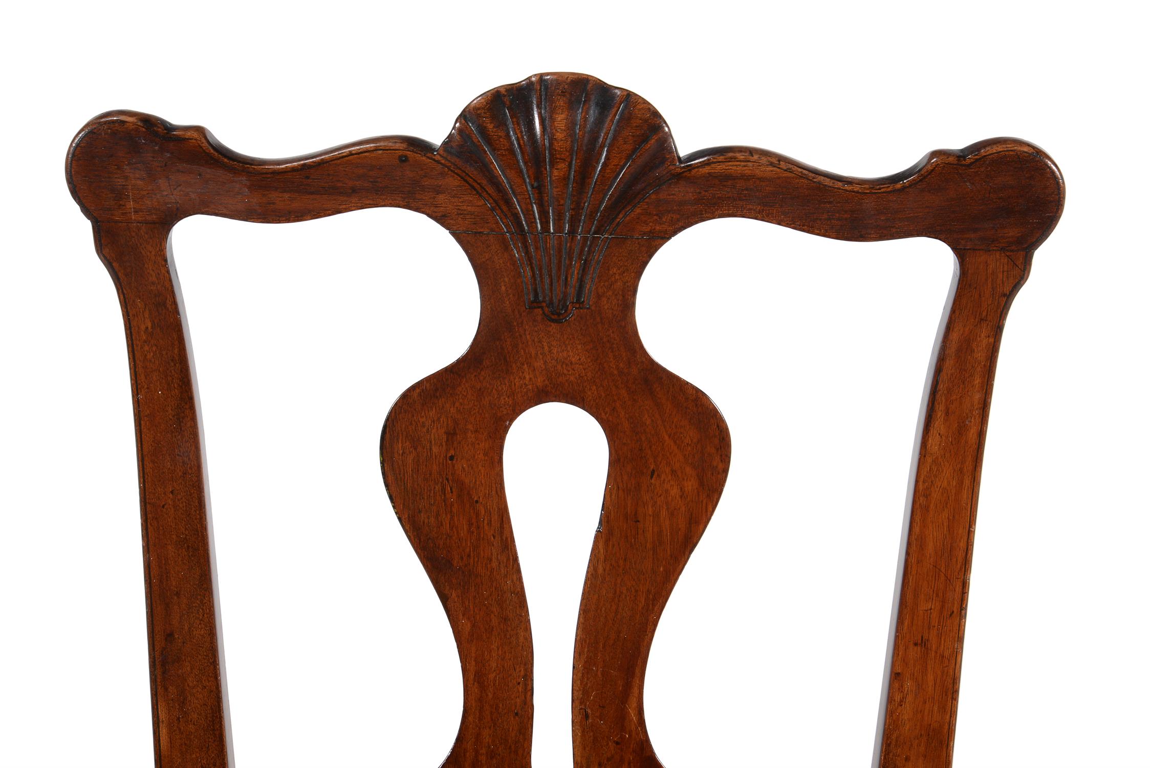 A pair of Continental walnut side chairs - Image 3 of 5