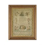 A fine George III needlework sampler by Margret Wise