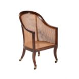 A Regency mahogany library chair