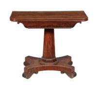 A George IV mahogany card table