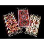 Three various kilim rugs