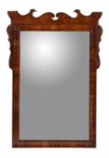 A George II walnut wall mirror