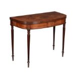 A George IV mahogany card table