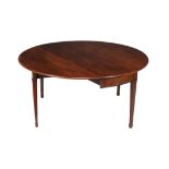 Y A George III mahogany and rosewood cross banded dining table
