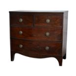 A Regency mahogany bowfront chest of drawers