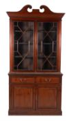 A Victorian mahogany cabinet bookcase