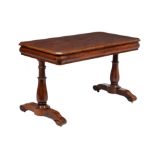 A Victorian mahogany library table