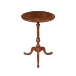 A mahogany and chestnut tripod occasional table in George III style