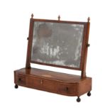 A Regency mahogany and inlaid dressing mirror