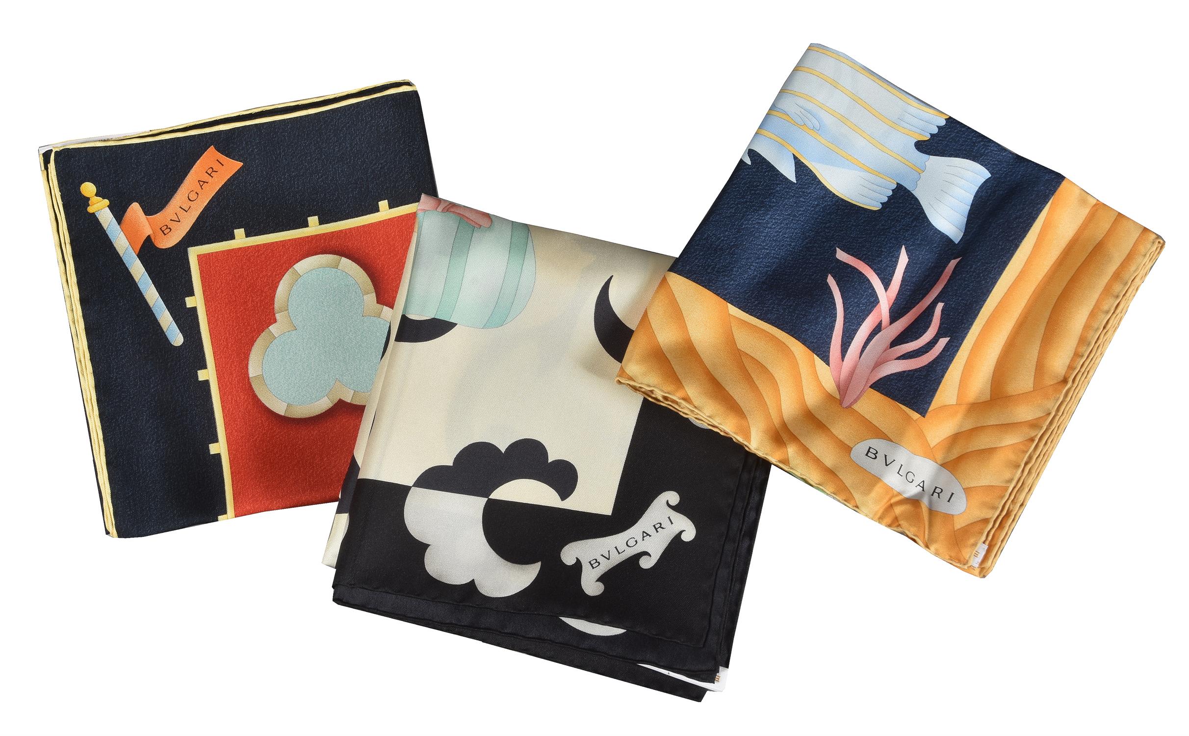 Bulgari, Mare Allegro, a silk scarf by Davide Pizzigoni