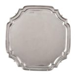 A silver salver by Viners