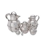 Six silver Guernsey cream jugs