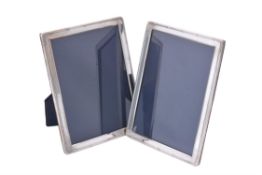 A pair of silver mounted photo frames by Carr's of Sheffield Ltd.