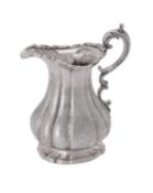 A Victorian silver lobed baluster cream jug