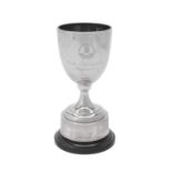 A silver pedestal trophy cup by Walker & Hall