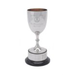 An Edwardian silver pedestal trophy cup by Walker & Hall