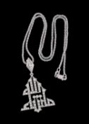 A diamond Allah pendant