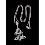 A diamond Allah pendant