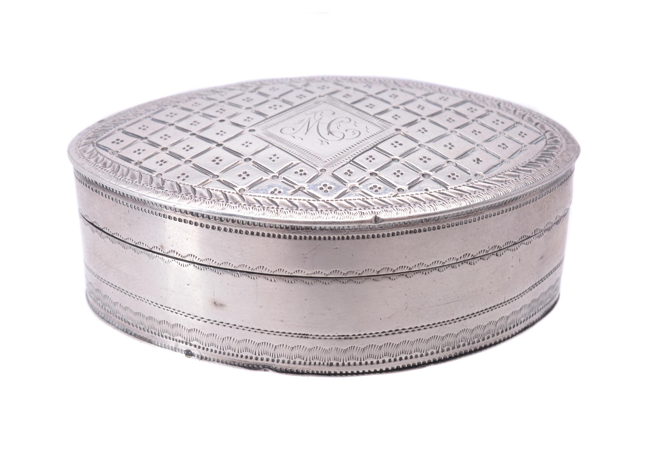 A George III silver oval nutmeg grater by George Burrows