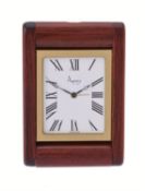 Asprey, a wood lacquer desk clock