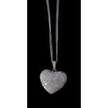 A diamond heart pendant