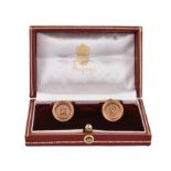 A pair of 9 carat gold Asprey cufflinks