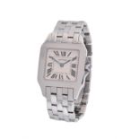 Cartier, Santos Demoiselle, Ref. 2701, a mid-size stainless steel bracelet watch