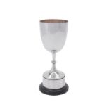 A Victorian silver pedestal trophy cup by Mark Willis