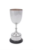 A Victorian silver pedestal trophy cup by Mark Willis