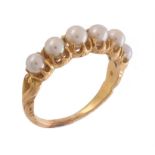 An early 20th century pearl ring
