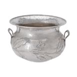 An Italian silver coloured baluster bowl