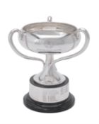 A silver pedestal trophy cup by Jay