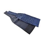 Hermès, a blue silk cummerbund