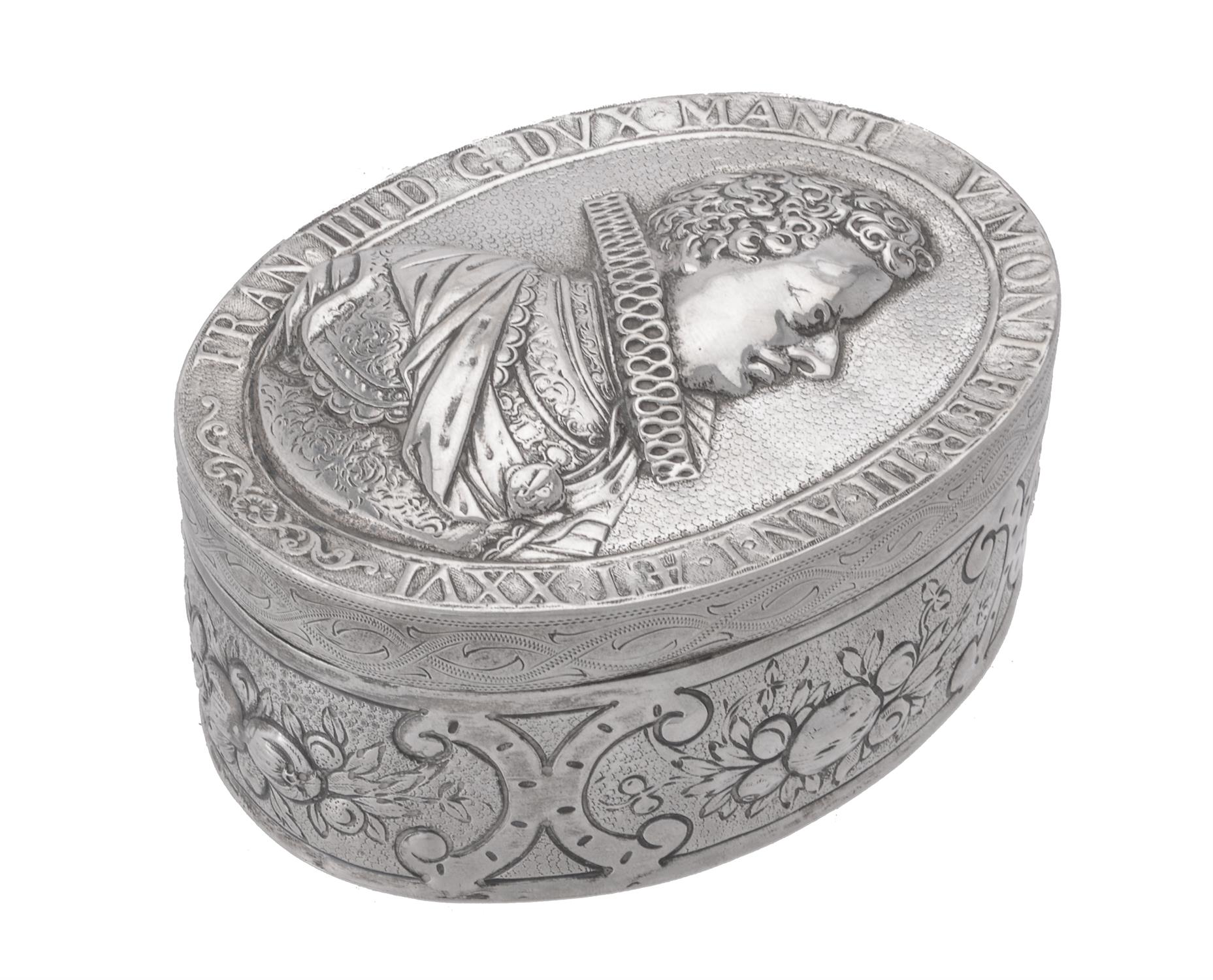 A 19th century continental silver oval box - Image 2 of 2