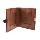 Hermès, a wood and leather folding desk photo frame