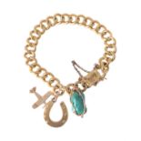 An Egyptian gold coloured curb link bracelet
