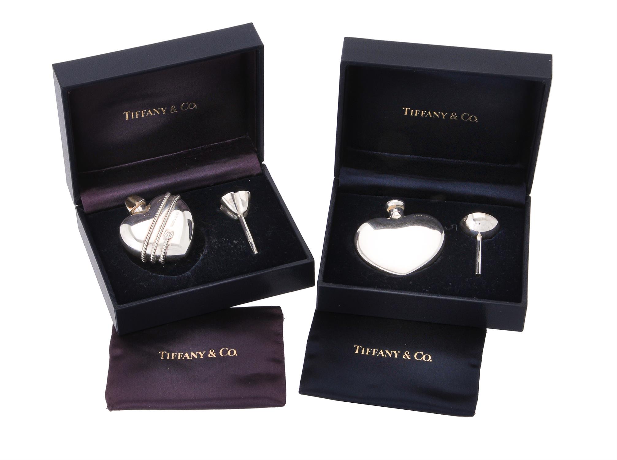 A silver coloured heart shaped scent bottle by Tiffany & Co. - Image 2 of 2