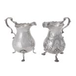 A George II silver baluster cream jug
