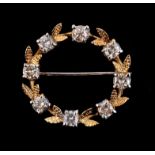 A diamond circlet brooch