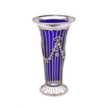 A silver trumpet shape vase for the French market by Mappin & Webb