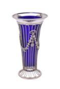 A silver trumpet shape vase for the French market by Mappin & Webb