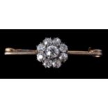 A late Victorian diamond cluster brooch