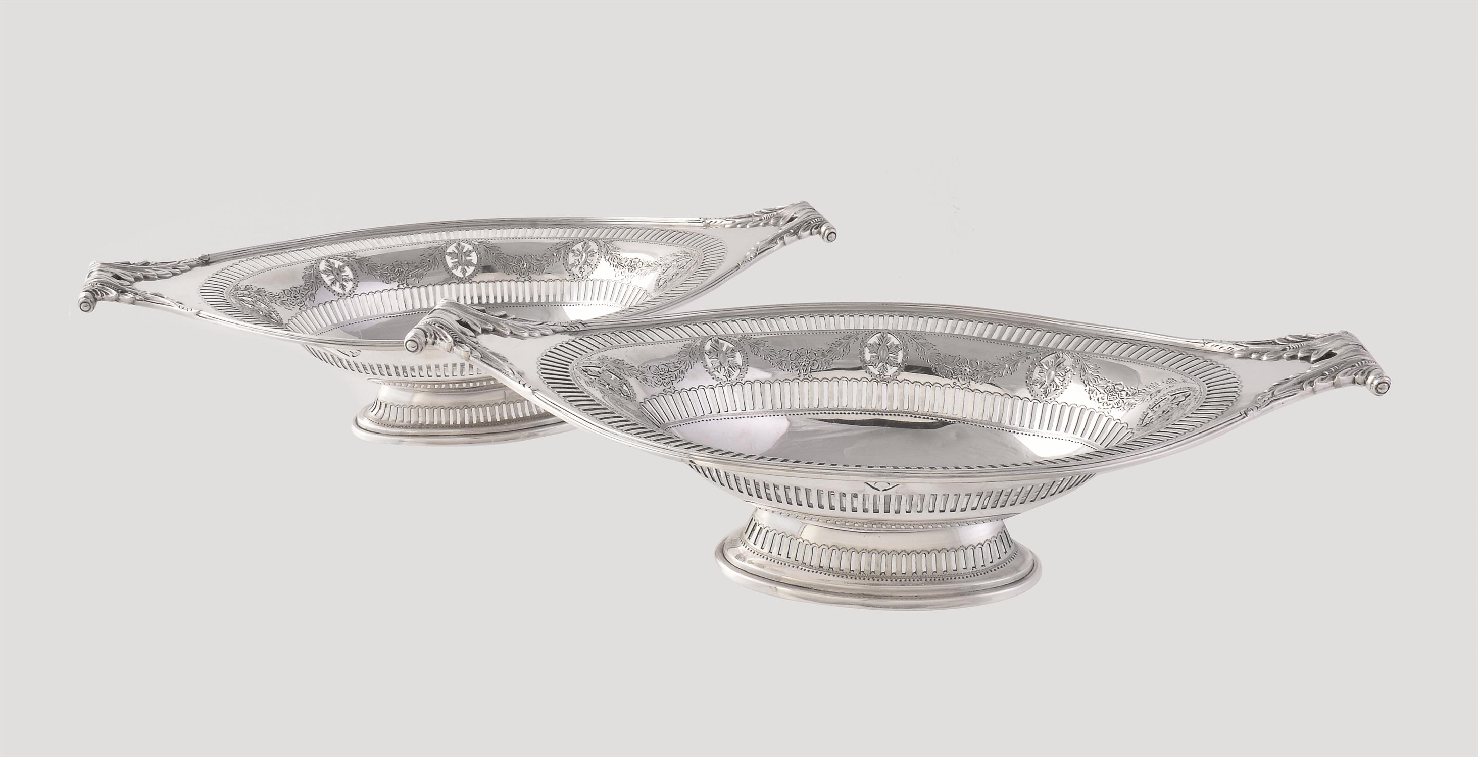 Three silver navette baskets - Image 4 of 4