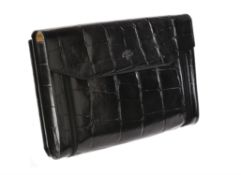 Mulberry, a black leather crocodile grain portable DVD cover