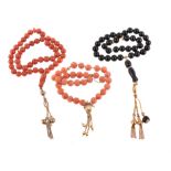 Y Coral prayer beads