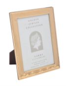 A silver gilt mounted rectangular photo frame by Carr's of Sheffield Ltd.