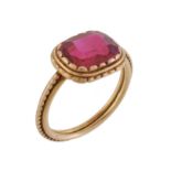 An early 20th century French synthetic ruby ring by G. Perret